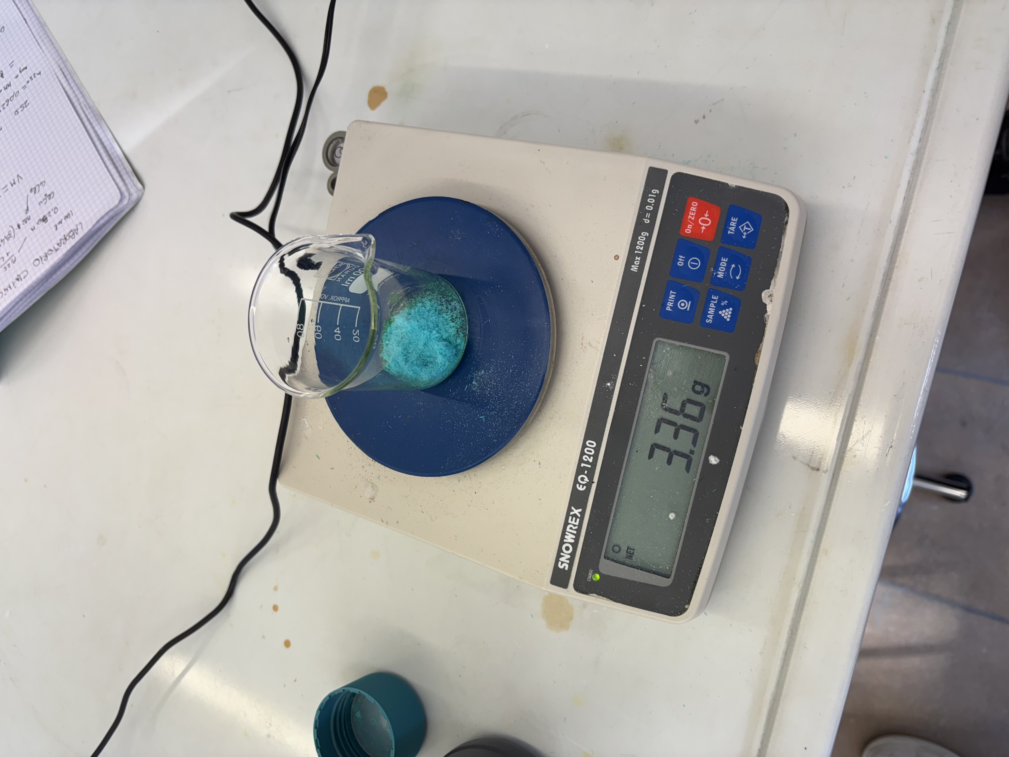 Peso soluzione 1: 3.36g